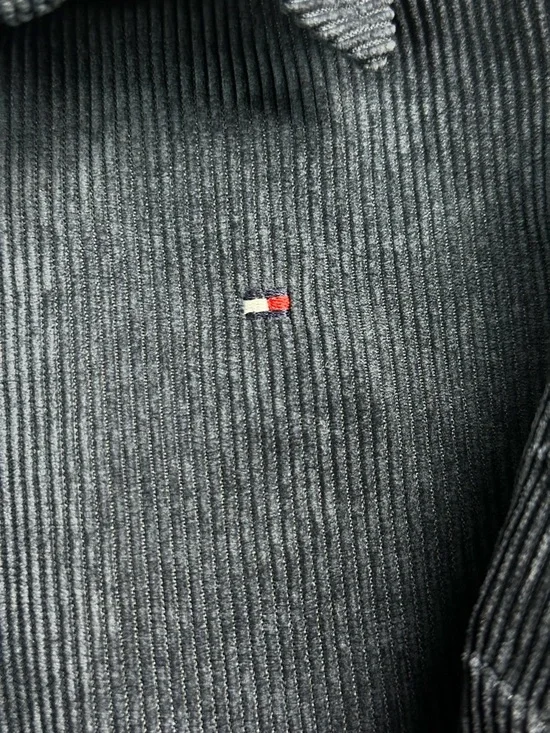 💙 Tommy Hilfiger Blue Corduroy Belted Shirt Dress Sz 6 8867-10 💙 - Picture 6 of 16